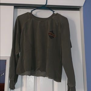 Custom Cropped Crewneck with Hurley Patch